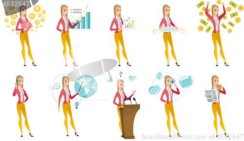 Image of Vector set of illustrations with business people.