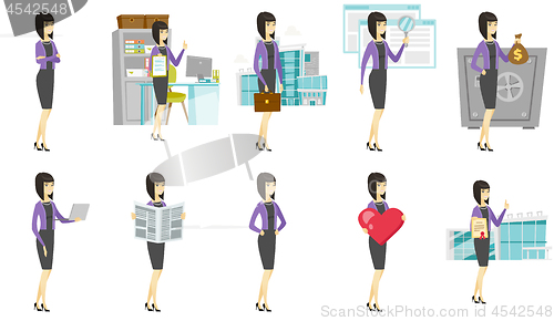 Image of Vector set of illustrations with business people.