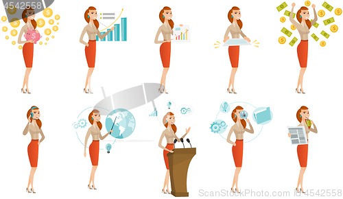 Image of Vector set of illustrations with business people.