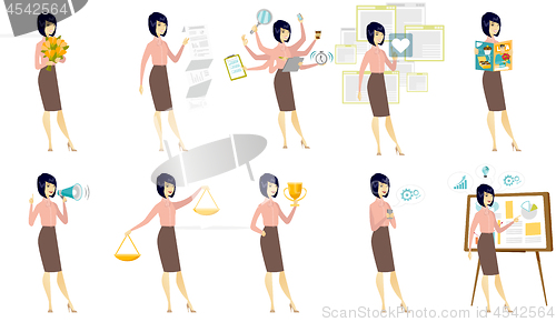 Image of Vector set of illustrations with business people.