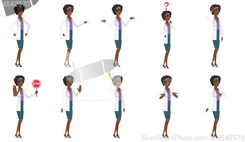 Image of Vector set of doctor characters.