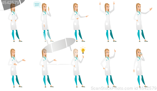 Image of Vector set of doctor characters.
