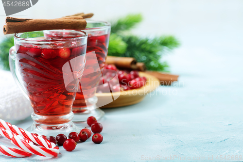 Image of cranberry drink and berries