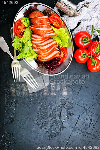 Image of salad with smoked meat