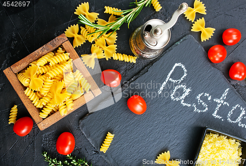 Image of raw pasta