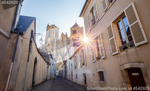 Image of The old town center of Bourges and the cathedral
