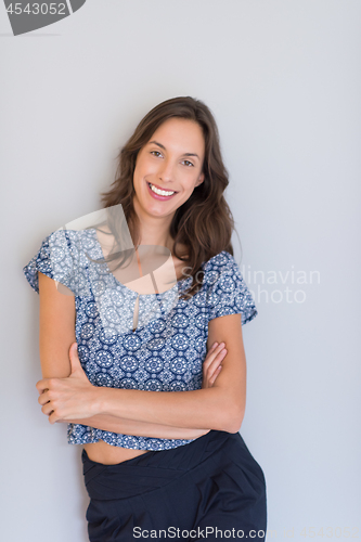 Image of young woman isolated on white background