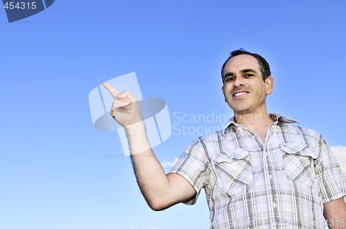 Image of Happy man gesturing