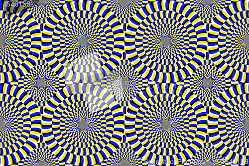 Image of optical Illusion moving circles