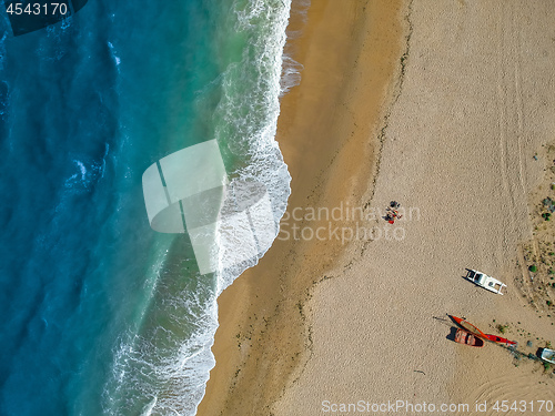 Image of flight over a beach near Ancony Italy