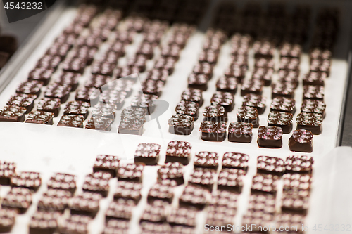 Image of chocolate candies at confectionery shop