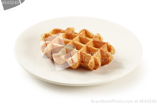 Image of freshly baked belgian waffle