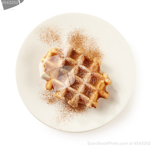 Image of plate of baked waffle