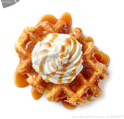 Image of freshly baked belgian waffle