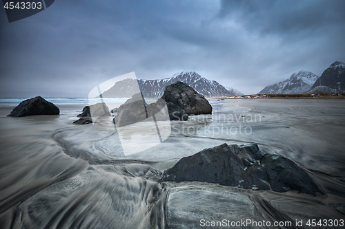 Image of Skagsanden beach, Lofoten islands, Norway