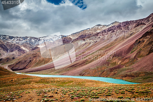 Image of Chandra Tal lake in Himalayas