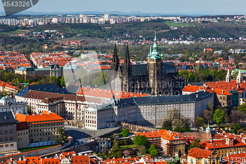 Image of Aerial view of Hradchany: the Saint Vitus St. Vitt\'s Cathedral