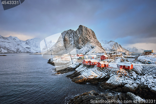 Image of Hamnoy fishing village on Lofoten Islands, Norway 