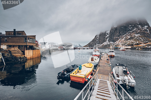 Image of Hamnoy fishing village on Lofoten Islands, Norway