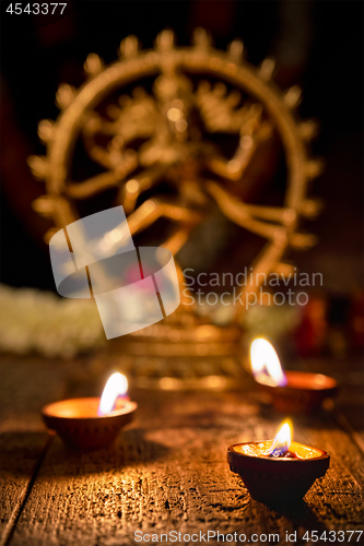 Image of Diwali lights with Shiva Nataraja