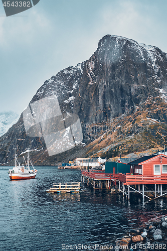 Image of Hamnoy fishing village on Lofoten Islands, Norway 