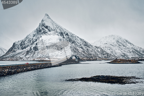 Image of Fredvang Bridges. Lofoten islands, Norway