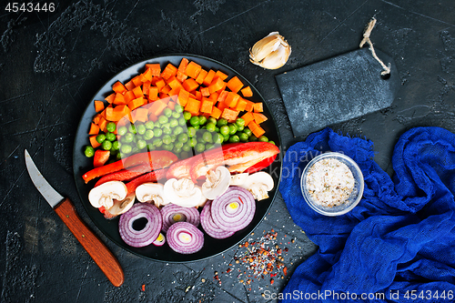 Image of mushrooms with vegetables