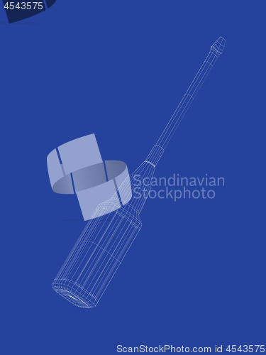 Image of 3d model of screwdriver