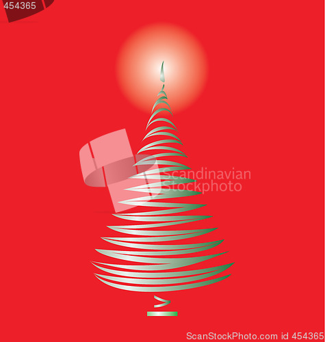 Image of Christmas tree with light