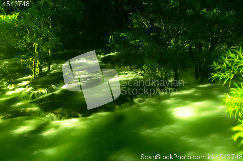 Image of waterfalls in night