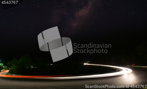 Image of light trails