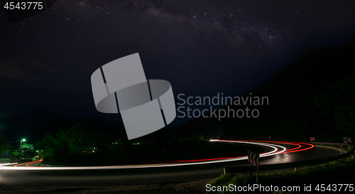 Image of light trails