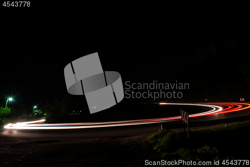 Image of light trails