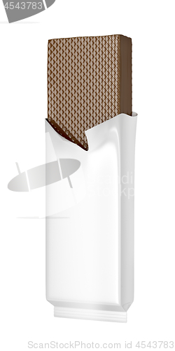 Image of Chocolate wafer in white foil