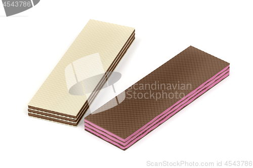 Image of Strawberry and chocolate wafers