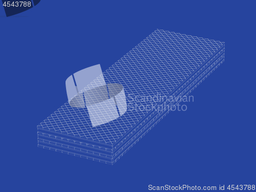 Image of 3d model of sweet wafer