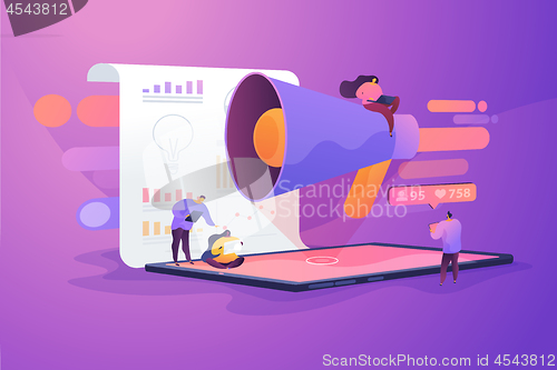 Image of Social media management concept vector illustration.
