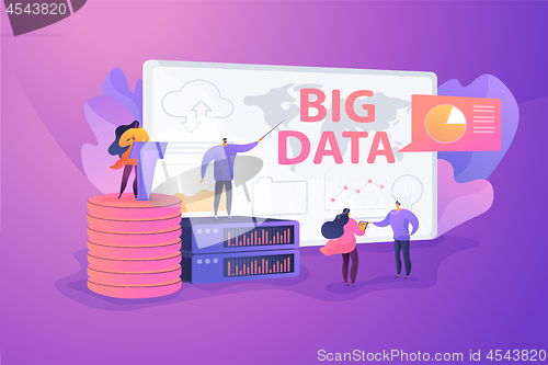 Image of Big data conference vector illustration.