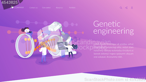 Image of Genetic engineering landing page concept