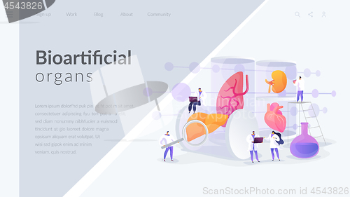 Image of Lab-Grown Organs landing page concept