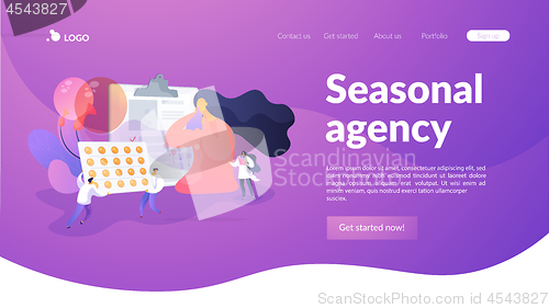 Image of Seasonal allergy landing page concept