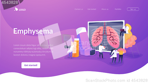 Image of Chronic obstructive pulmonary disease landing page concept