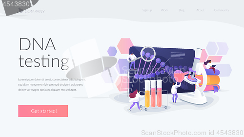 Image of Genetic testing landing page concept