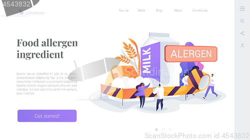 Image of Food allergy landing page concept