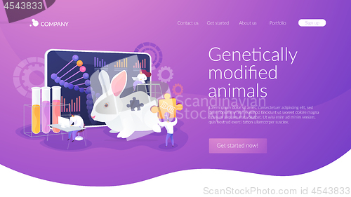 Image of Genetically modified animals landing page concept