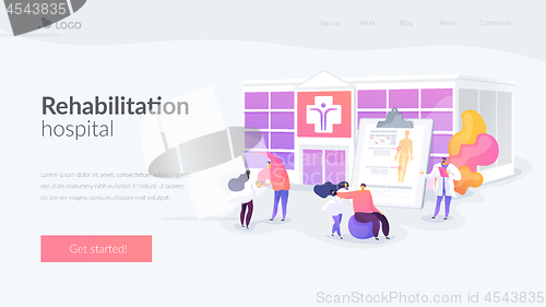 Image of Rehabilitation center landing page concept