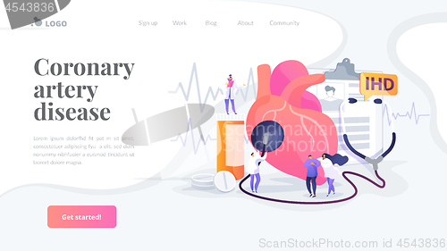 Image of Ischemic heart disease landing page concept