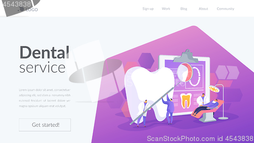 Image of Private dentistry landing page concept