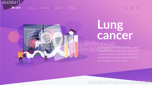 Image of Lung cancer landing page concept