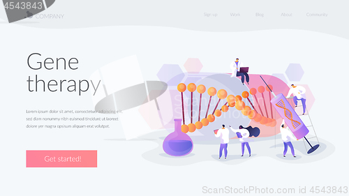 Image of Gene therapy landing page concept